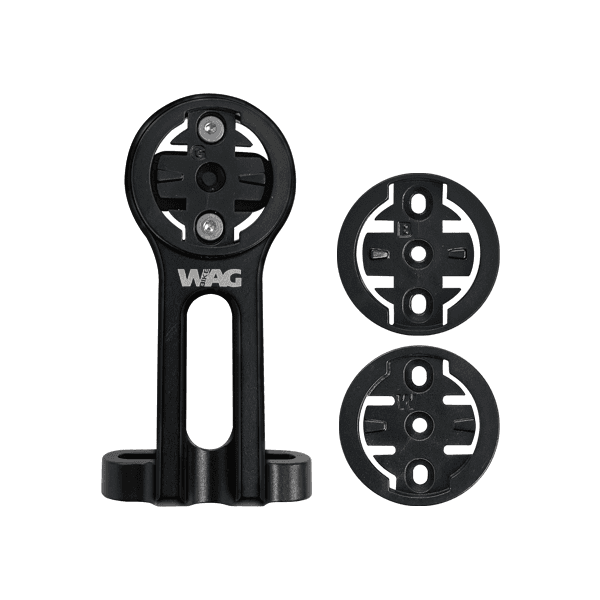 Supporto Ciclocomputer Per Attacco Manubrio - Compatibile Garmin Bryton Wahoo Nero